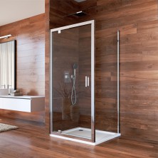 Mereo Lima sprchový kout, 90x90x190 cm, pivotové dveře a pevný díl, sklo Čiré CK86923K