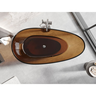 Mexen Glass earth wanna wolnostojąca transparentna 170 x 85 cm, korek chrom - 58061708505