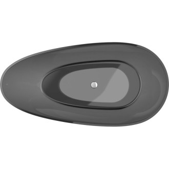 Mexen Glass black wanna wolnostojąca transparentna 160 x 80 cm, korek chrom - 58061608013