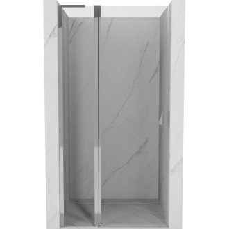 Sprchové dveře Mexen Mist L s otočnými dveřmi 90 cm, průhledné, chrom - 8A4L-090-000-01-00