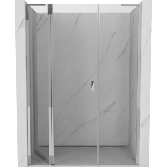 Sprchové dveře Mexen Mist L s otočnými dveřmi 150 cm, průhledné, chrom - 8A4L-150-001-01-00