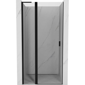 Sprchové dveře Mexen Mist L s otočnými dveřmi 100 cm, průhledné, černé - 8A4L-100-000-70-00