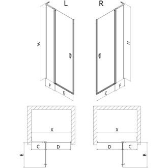Sprchové dveře Mexen Mist L s levými panty 120 cm, černý rošt, černé - 8A4L-120-000-70-77-L