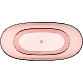 Mexen Pure coral wanna wolnostojąca transparentna 170 x 80 cm, korek chrom - 58071708004