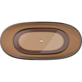 Mexen Pure earth wanna wolnostojąca transparentna 170 x 80 cm, korek chrom - 58071708005