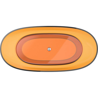 Mexen Pure rust wanna wolnostojąca transparentna 170 x 80 cm, korek chrom - 58071708006