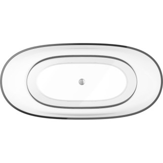 Mexen Pure clear wanna wolnostojąca transparentna 170 x 80 cm, korek chrom - 58071708008