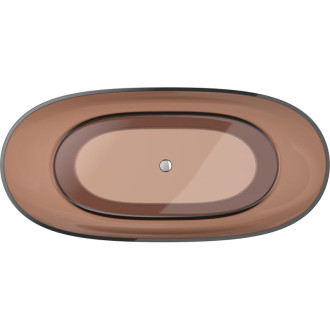 Mexen Pure cherry wanna wolnostojąca transparentna 170 x 80 cm, korek chrom - 58071708009