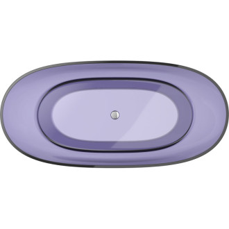 Mexen Pure dark slate blue wanna wolnostojąca transparentna 170 x 80 cm, korek chrom - 58071708010