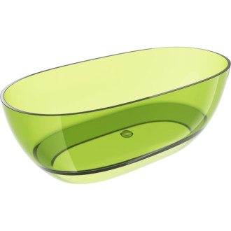 Volně stojící vana Mexen Pure lime průhledná 170 x 80 cm, chromová zátka - 58071708012