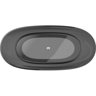 Mexen Pure black wanna wolnostojąca transparentna 170 x 80 cm, korek chrom - 58071708013