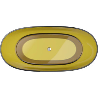 Mexen Pure honey wanna wolnostojąca transparentna 170 x 80 cm, korek chrom - 58071708015