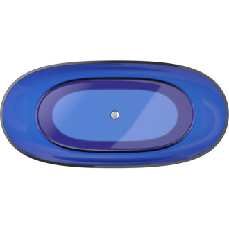 Mexen Pure sapphire wanna wolnostojąca transparentna 170 x 80 cm, korek chrom - 58071708016