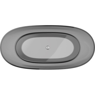 Mexen Pure smoke wanna wolnostojąca transparentna 170 x 80 cm, korek chrom - 58071708019