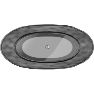 Mexen Orax black wanna wolnostojąca transparentna 170 x 80 cm, korek chrom - 58081708013