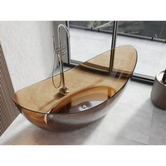 Mexen Vea earth wanna wolnostojąca transparentna 180 x 80 cm, korek chrom - 58091808005