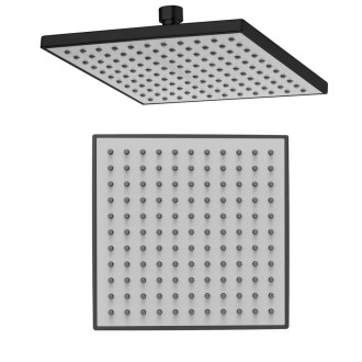 Hlavová sprcha, 200x200mm, ABS/černá mat SC164B