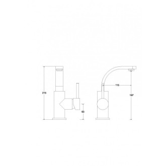 Stojánková umyvadlová baterie DECCO II Zlatá lesklá
