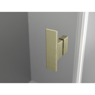 Sprchový kout Mexen Mist-H T s pravými panty 75 x 95 cm, průhledný, kartáčované zlato - 8A5T-075-095-55-00-P