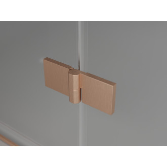 Sprchový kout Mexen Mist-H T s pravými panty 75 x 70 cm, průhledný, kartáčovaná měď - 8A5T-075-070-65-00-P