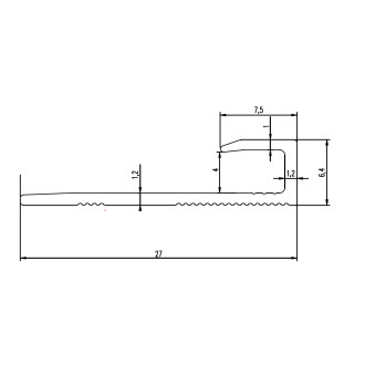SPC nástěnný obklad vnitřní - ukončovací profil