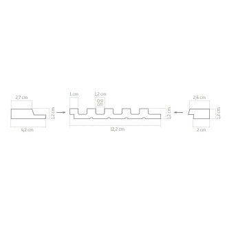 Lamelový nástěnný obklad vnitřní SÉRIE A - Dub řemeslný