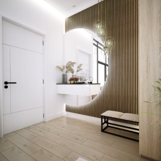 Lamelový nástěnný obklad vnitřní SÉRIE A/O, ukončovací profil - Dub řemeslný