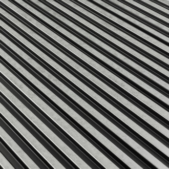 Lamelový nástěnný obklad vnitřní SÉRIE A, ukončovací profil - Stříbrná barva