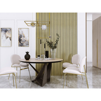 Lamelový nástěnný obklad vnitřní SÉRIE M - Zlatá barva