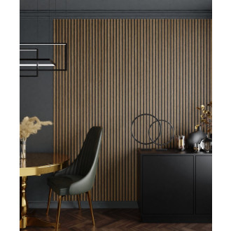 Lamelový nástěnný obklad vnitřní SÉRIE V, ukončovací profil - Dub řemeslný