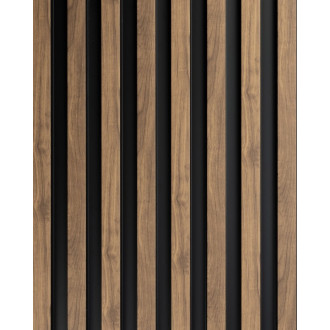 Lamelový nástěnný obklad vnitřní SÉRIE V, ukončovací profil - Dub řemeslný