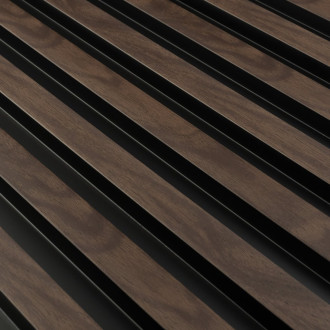 Lamelový nástěnný obklad vnitřní SÉRIE V, ukončovací profil - Ořech