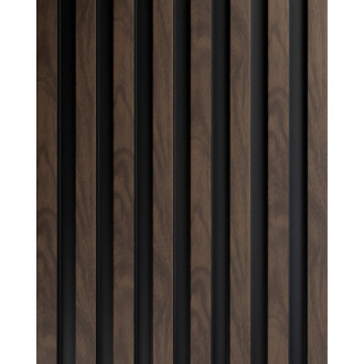 Lamelový nástěnný obklad vnitřní SÉRIE V, ukončovací profil - Ořech