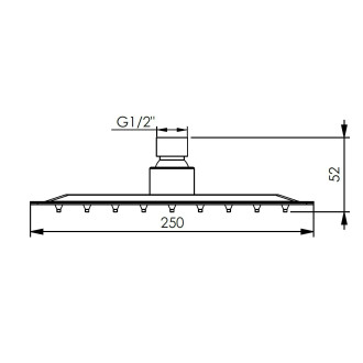 THERMO-2F-OLO (SQ), termostatický podomítkový set, 2-cestná (s příslušenstvím)