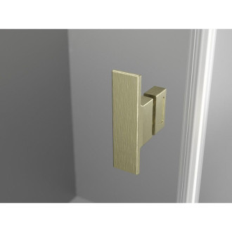 Sprchový kout Mexen Mist-H Duo s výklopným mechanismem 90 x 90 cm, průhledný, kartáčované zlato - 8A5-090L-090P-55-00