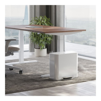 Simplehuman pedálový odpadkový koš na tříděný odpad DUAL 58 L (34/24) bílá ocel CW2118