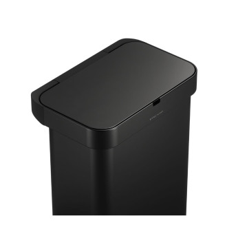 Simplehuman bezdotykový odpadkový koš DUAL SENSOR 58 L (34/24) hlasové ovládání černý ST2051