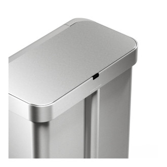 Simplehuman bezdotykový odpadkový koš DUAL SENSOR 58 L (34/24) hlasové ovládání nerez ST2050