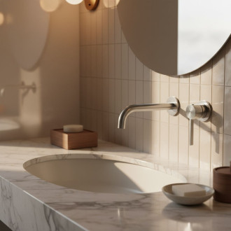 Podomítková vanová baterie Rea Foster Brush Nickel