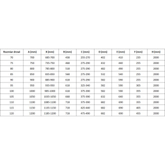 Sprchové dveře Mexen Mist-H s levými panty 90 cm, průhledné, kartáčované zlato - 8A5-090-000-55-00-L
