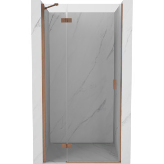 Sprchové dveře Mexen Mist-H s levými panty 105 cm, průhledné, kartáčovaná měď - 8A5-105-000-65-00-L