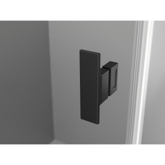 Sprchový kout Mexen Mist-H L Duo s pravými panty 70 x 90 cm, průhledný, černý - 8A5L-070L-090P-70-00