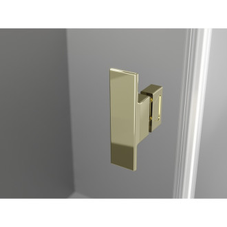 Sprchový kout Mexen Mist-H L Duo s výklopným mechanismem 95 x 95 cm, průhledný, zlatý - 8A5L-095L-095P-50-00