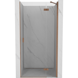 Sprchové dveře Mexen Mist-H s pravými panty 120 cm, průhledné, kartáčovaná měď - 8A5-120-000-65-00-P