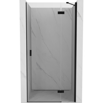 Sprchové dveře Mexen Mist-H s pravými panty 105 cm, průhledné, černé - 8A5-105-000-70-00-P