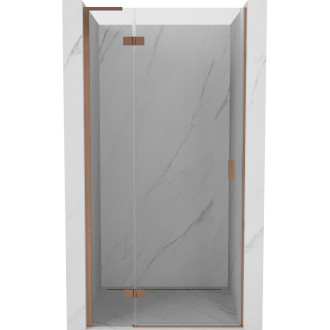 Sprchové dveře Mexen Mist-H L s levými panty 70 cm, průhledné, kartáčovaná měď - 8A5L-070-000-65-00-L