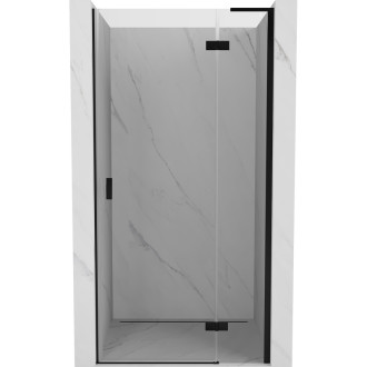 Sprchové dveře Mexen Mist-H L s pravými panty 100 cm, průhledné, černé - 8A5L-100-000-70-00-P