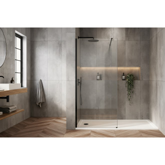 Sprchová zástěna Rea Flexi Transparent / Black 100