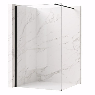 Rea Flexi Transparent / Black 130 Sprchová zástěna KPL-K99178