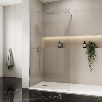 REA Sprchová zástěna Flexi Transparent / Chrome 120 KPL-K99060